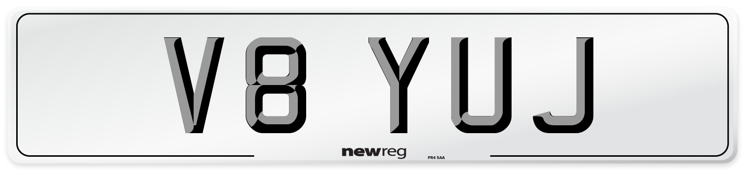 V8 YUJ Number Plate from New Reg